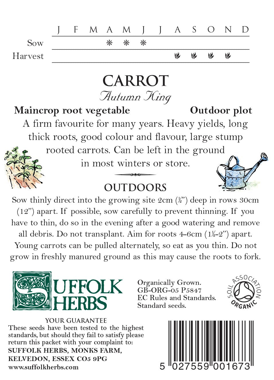 Carrot - Autumn King - Organic Seeds