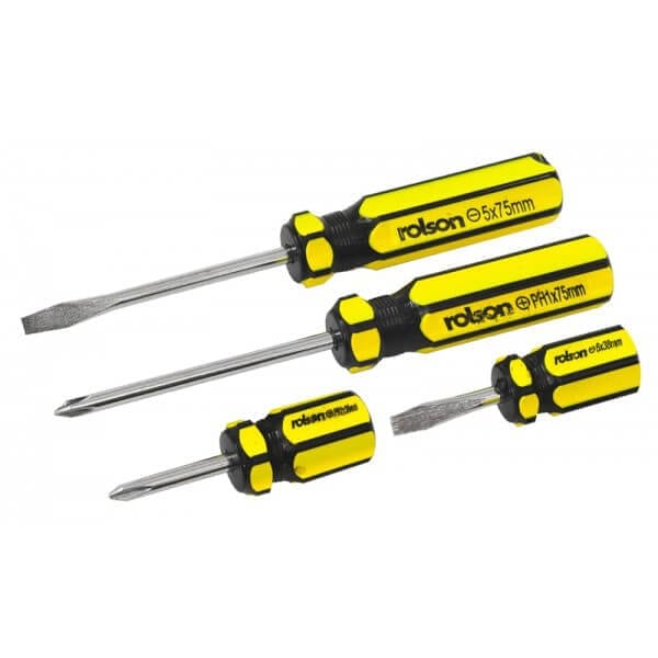 Rolson 4pc Screwdriver Set