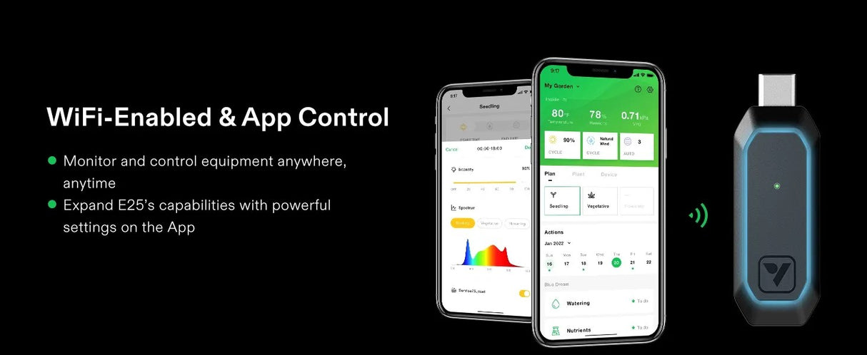 GrowHub E25 Controller for Grow Tent Cooling Ventilation Lighting