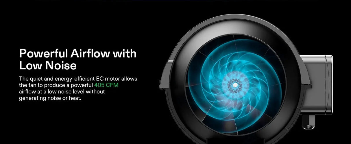 VIVOSUN AeroZesh S6 Inline Fan 6″ (688 m³/hr) with E12 Controller