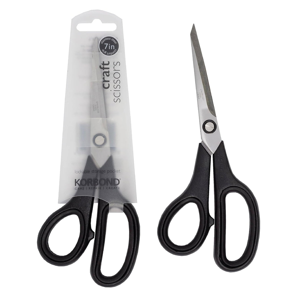 Korbond 8″ Craft Scissors with Comfort Grip