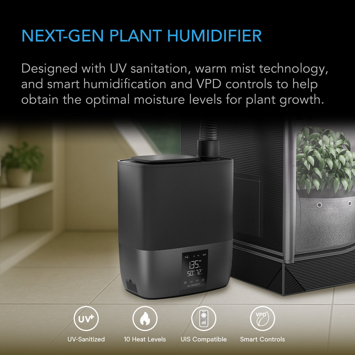 AC Infinity Cloudforge T5 Environmental Plant Humidifier 9L (AC-CFT5)