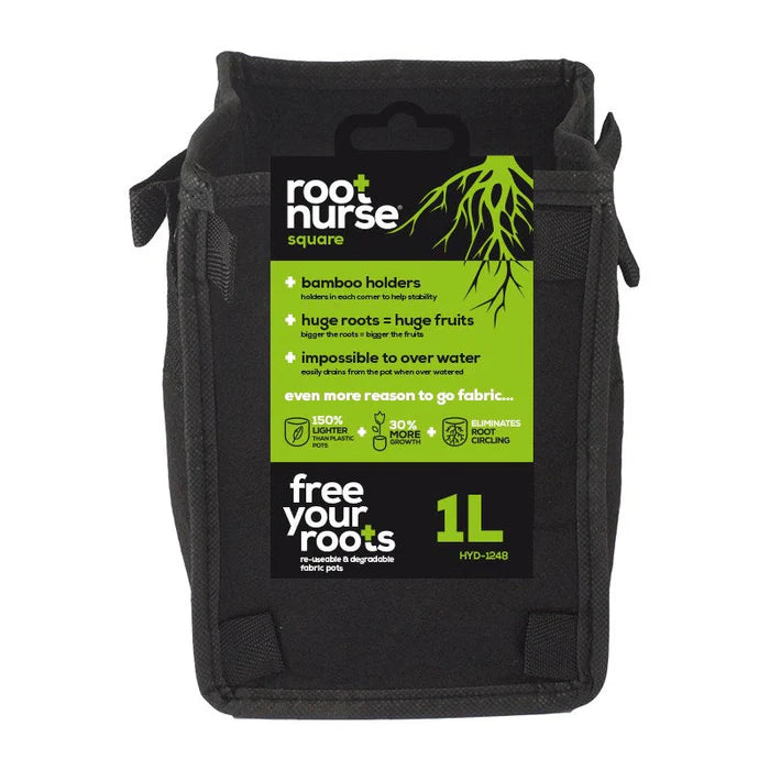Root Nurse Square Fabric Pot – Air-Pruning Square Grow Pot for Healthier Roots