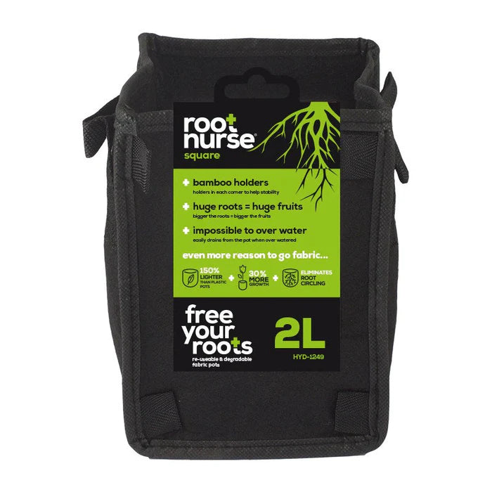 Root Nurse Square Fabric Pot – Air-Pruning Square Grow Pot for Healthier Roots