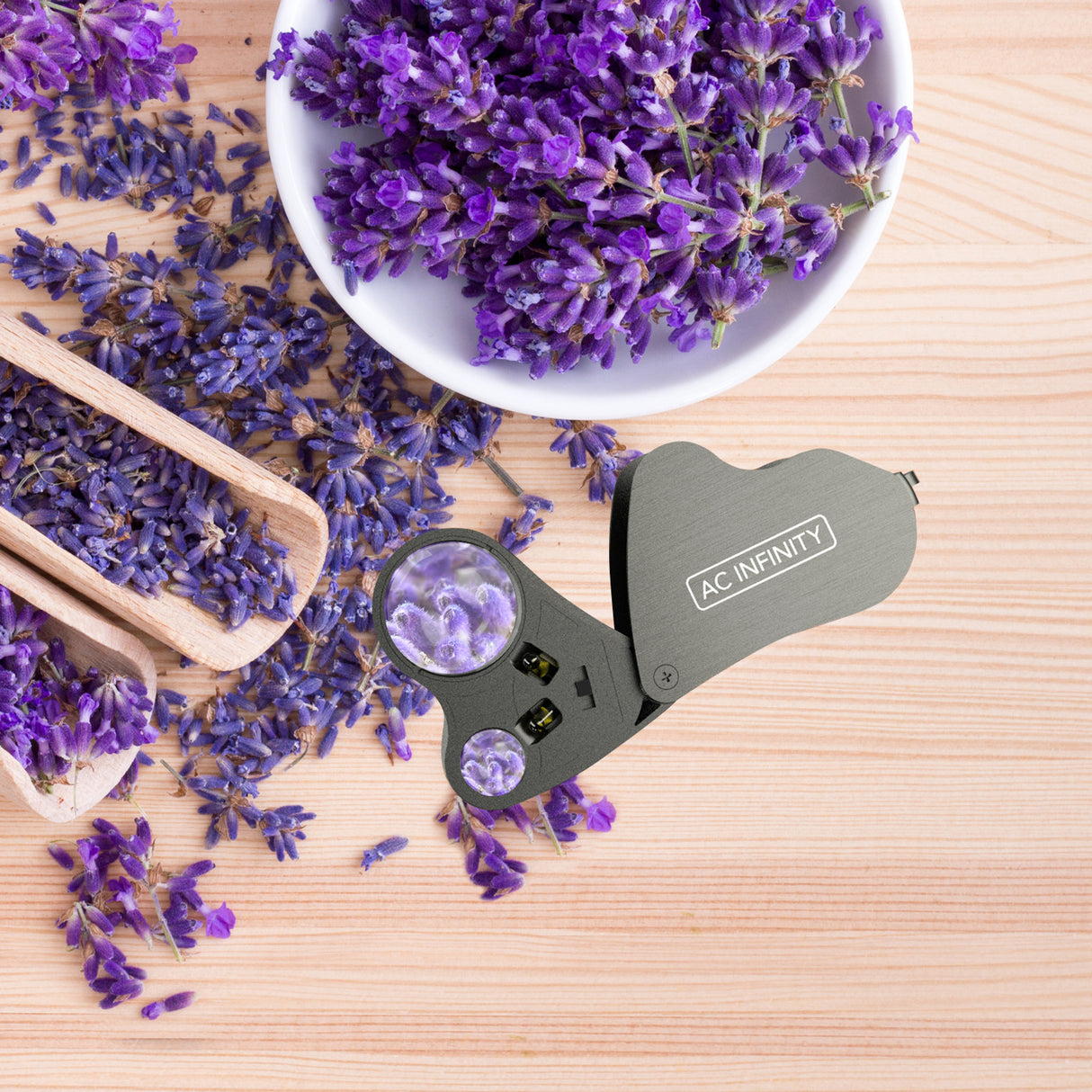 AC Infinity Jewelers Loupe Pocket Magnifying Glass with LED Light & Dual Lenses