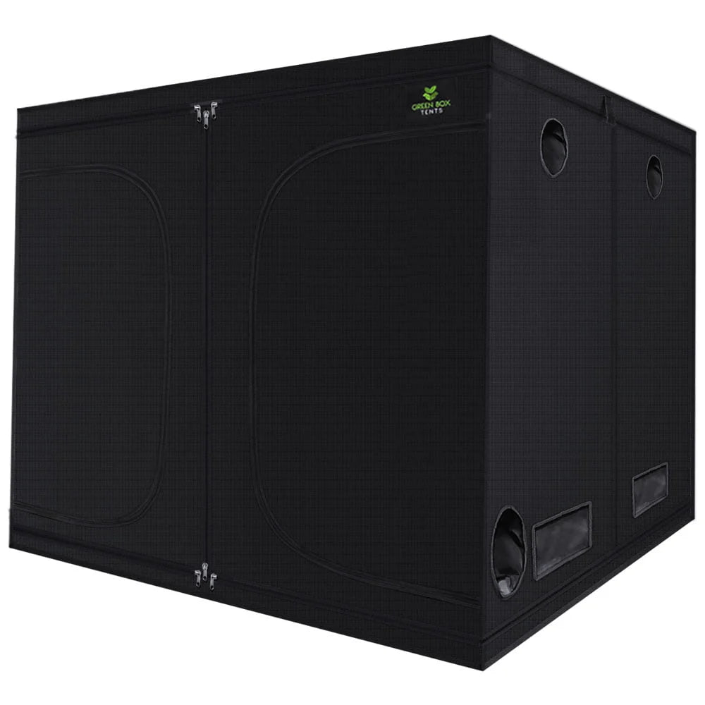 Green Box Tent 400 x 400 x 220cm – Large Heavy-Duty Grow Tent with Wood Crate