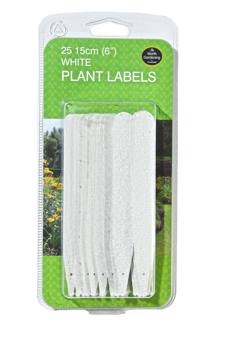 White Plant Labels 15cm (25 Pack)