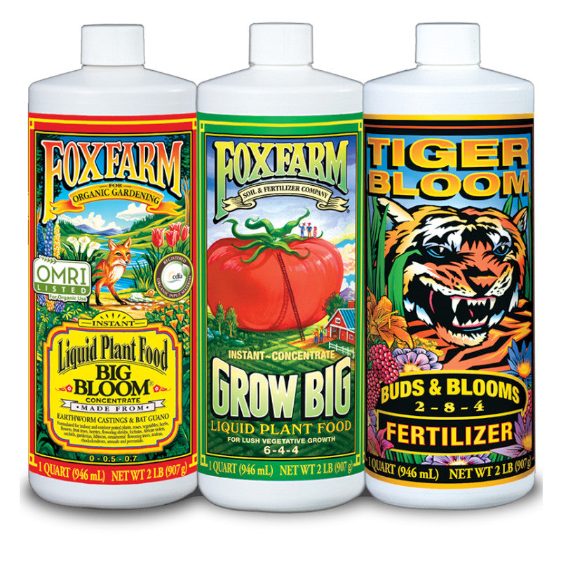 Fox Farm Triple pack - Big Bloom, Grow Big SOIL , Tiger Bloom