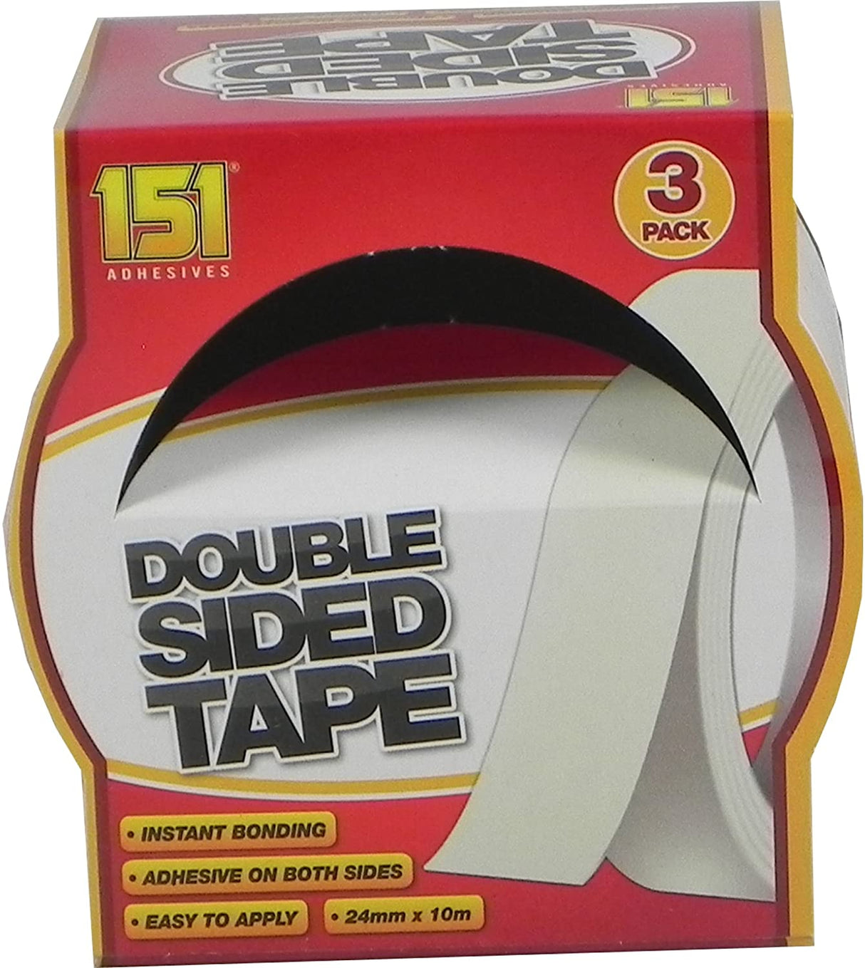 Double Sided Tape – 3-Roll Pack for Grow Room Setup & DIY Fixing