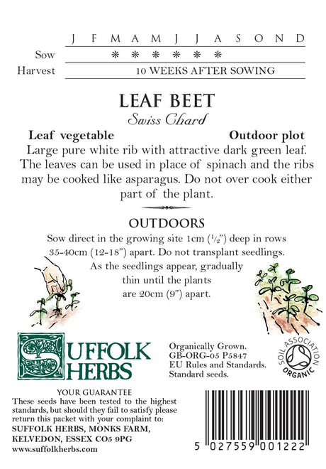 Beetroot (Beta Vulgaris)  Swiss Chard Organic Seeds