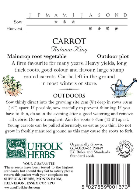 Carrot - Autumn King - Organic Seeds