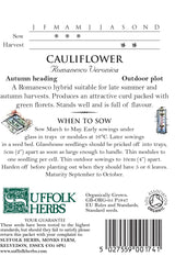 Cauliflower Organic Seeds - Romanesco Veronica