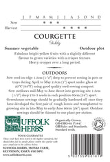 Courgette Organic Seeds - Goldy