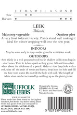 Leek Organic Seeds- Atlanta