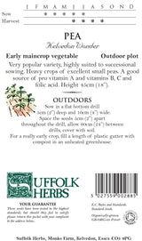 Pea Organic Seeds - Kelvedon Wonder