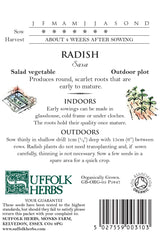 Radish Organic Seeds - Saxa