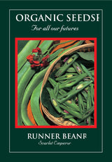 Runner Bean Organic Seeds - Scarlet Emperor