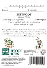 Beetroot (Beta Vulgaris) Detroit Organic Seeds