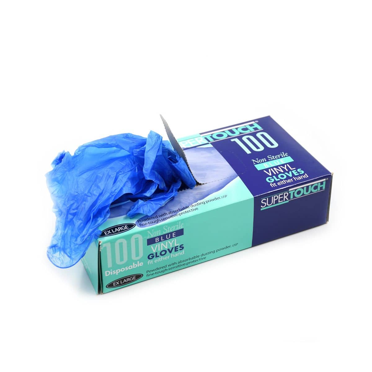 Blue Vinyl Gloves – Disposable Protective Gloves (Box of 100)