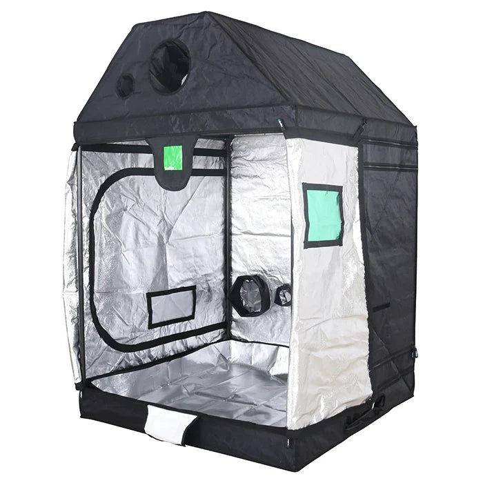 BudBox Lite Roof Tent 1.2m x 1.2m x 1.8m -  Loft-Friendly Grow Tent with Silver Mylar Interior