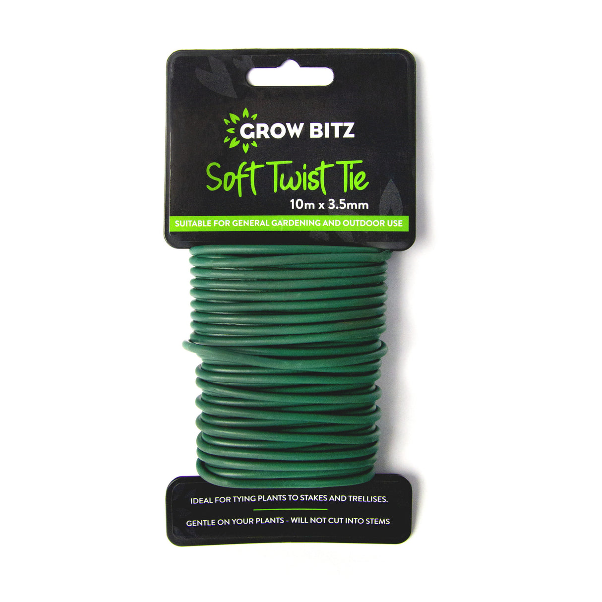 Grow Bitz Soft Twist Tie 10m – Rubber-Coated Plant Tie for Stakes & Trellises