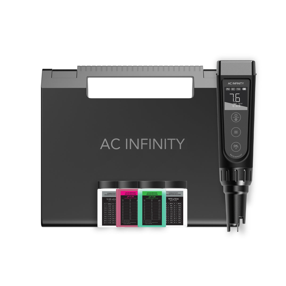 AC Infinity Hydroponic Meter PRO Kit. All-in-One pH/EC Pen with Interchangeable Probe