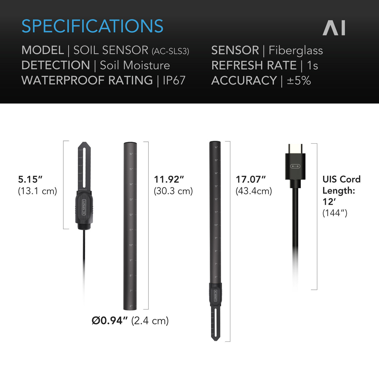 AC Infinity AI Soil Sensor (AC-SLS3)