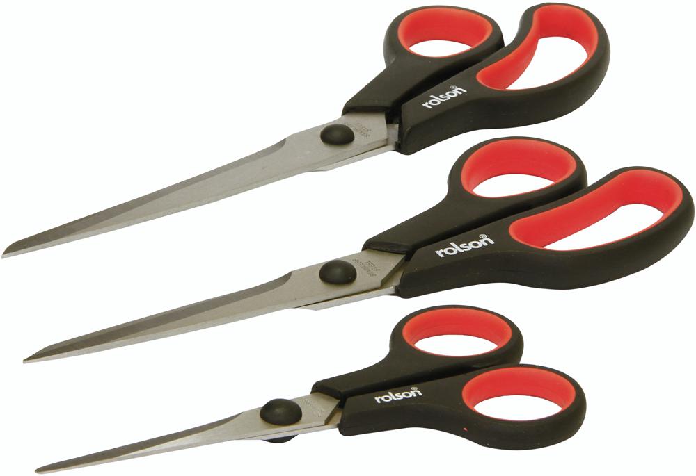 Rolson 3pc Scissor Set 140/200/250mm