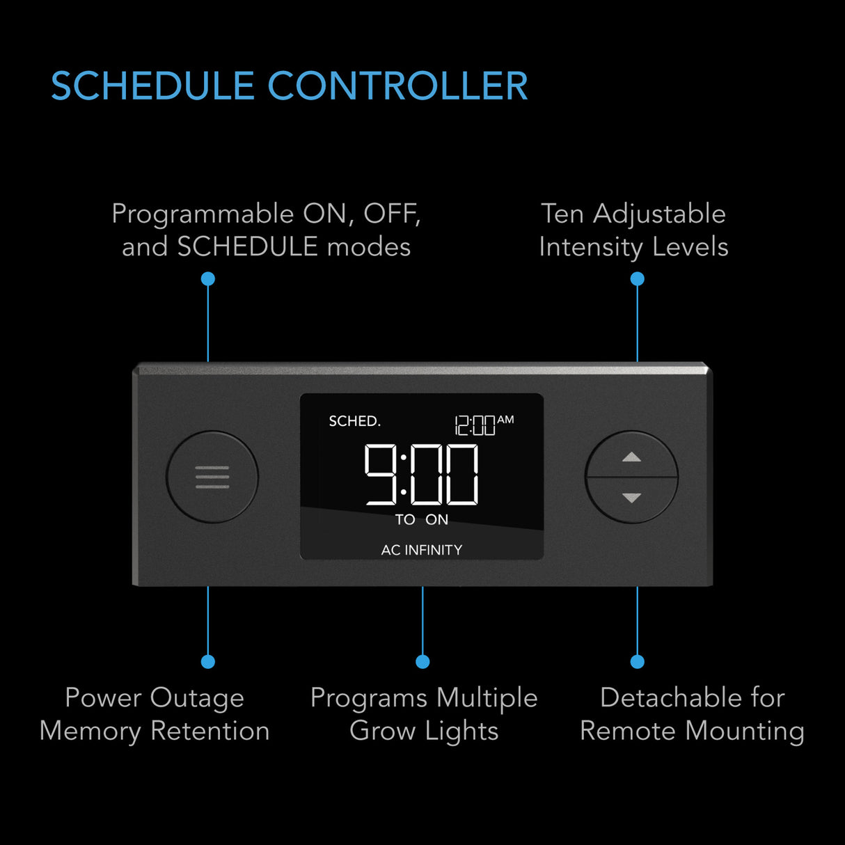 AC Infinity Humidity Dome Germination Kit with LED Grow Light Bars (6x12 Cell Tray)