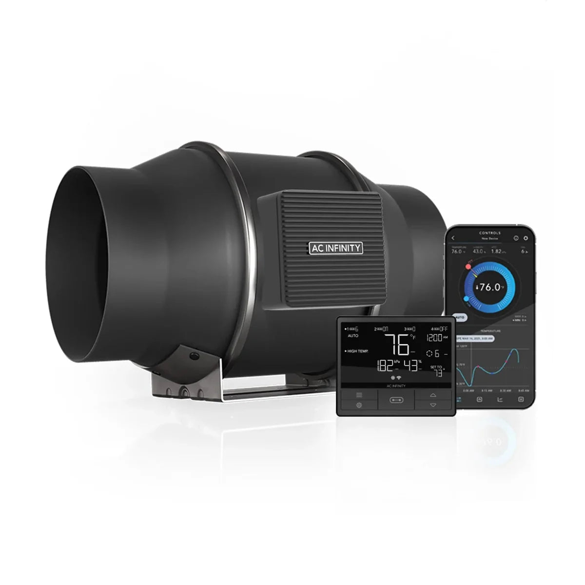 AC Infinity Cloudline PRO T6 EC Inline Fan with 69 PRO Smart Controller