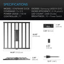 AC Infinity IONFRAME EVO8 730W LED Grow Light – Full Spectrum Bar Light for 5x5 Coverage (AC-IF8K)