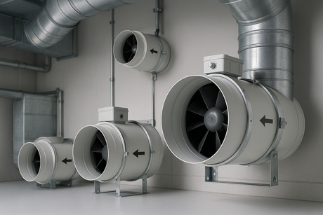 Circulation and extraction fans such as isomax