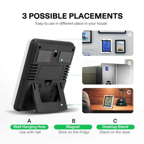 VIVOSUN Wireless Thermometer and Hygrometer (3 Remote Sensors)