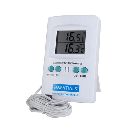 Essentials - Digital 2 Way Thermometer/Hygrometer with Cable