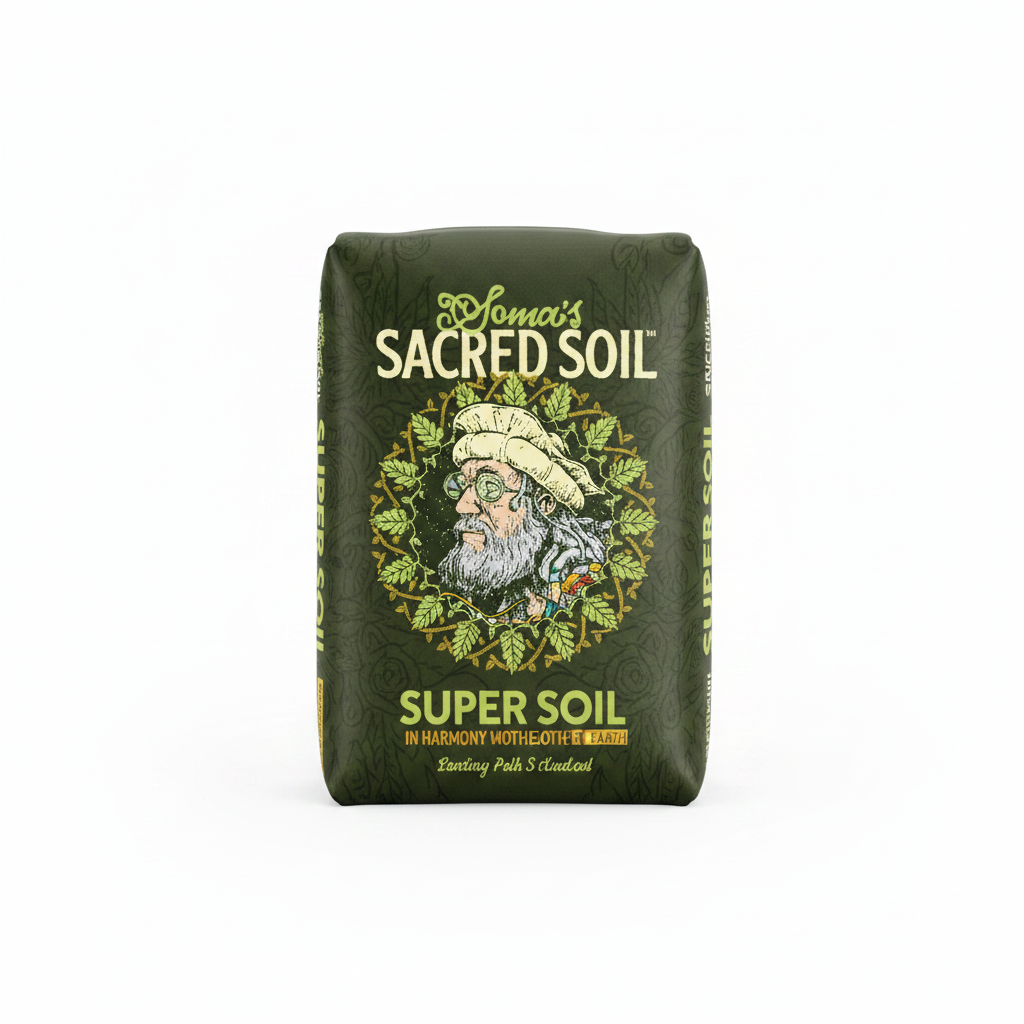 Soma's Sacred Soil Super Soil 50L bag on white background