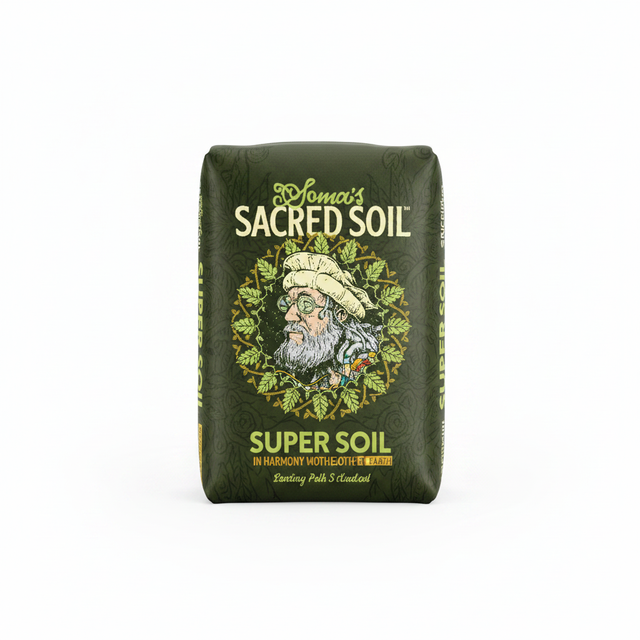 Soma's Sacred Soil Super Soil 50L bag on white background