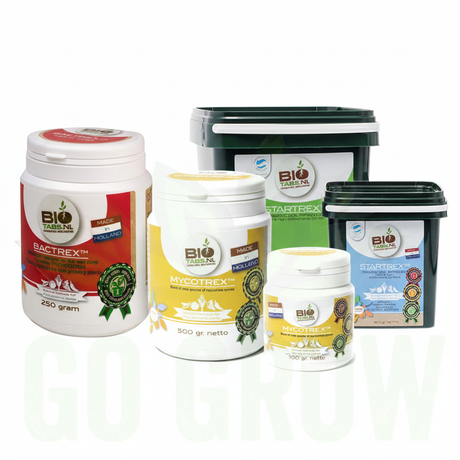 BioTabs Soil Biology Bundle – Bactrex, Mycotrex and Startrex on white background