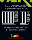 Maxibright Varidrive 500W/1000W – Splittable Full-Spectrum LED Grow Light