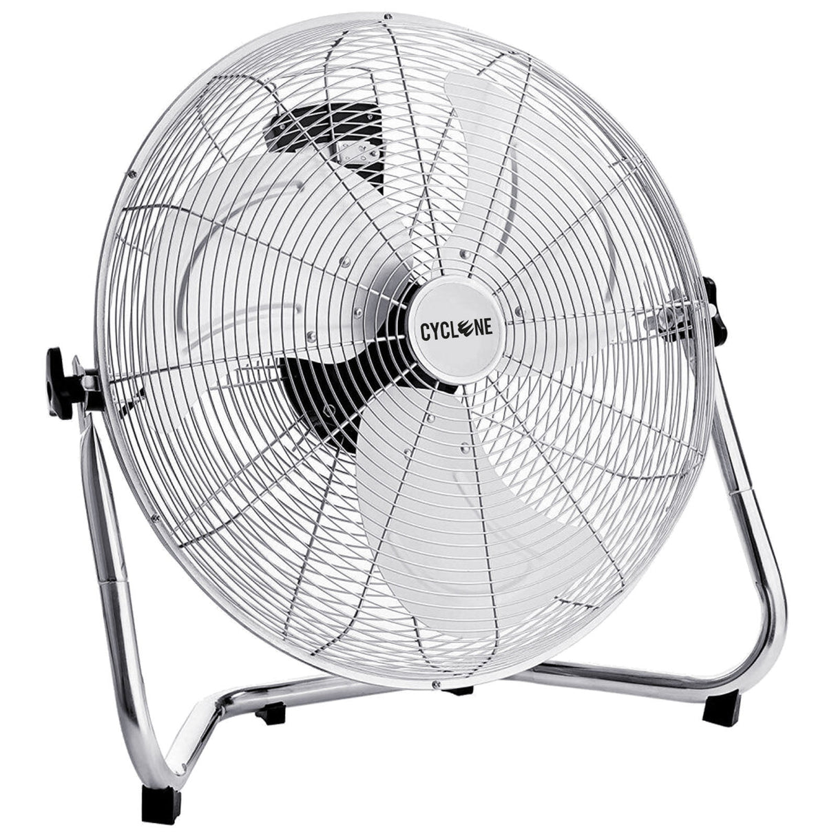 Cyclone Chrome Floor Fan – Powerful 3-Speed Circulation Fan
