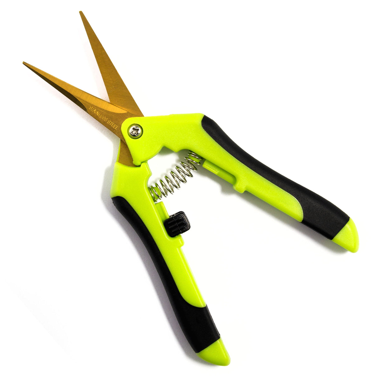 Grow Bitz Titanium Straight Scissors – Lightweight Spring-Loaded Trimming Scissors