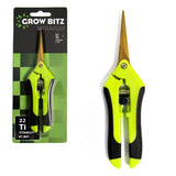 Grow Bitz Titanium Straight Scissors – Lightweight Spring-Loaded Trimming Scissors