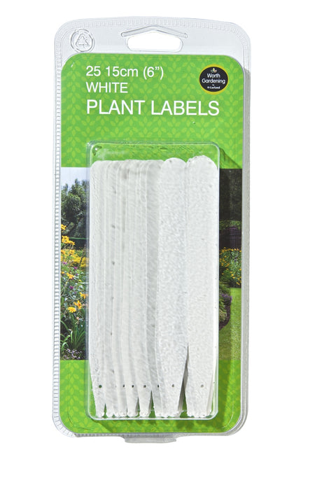 White Plant Labels 15cm (25 Pack)